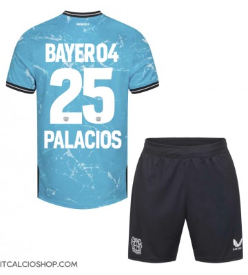 Bayer Leverkusen Exequiel Palacios #25 Terza Maglia Bambino 2023-24 Manica Corta (+ Pantaloni corti)